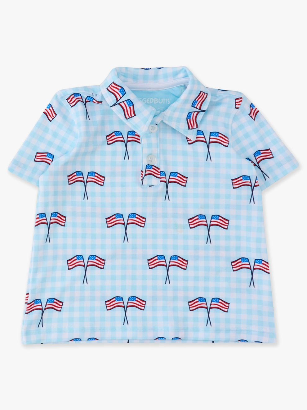 Patriotic Gingham Performance Polo-LE