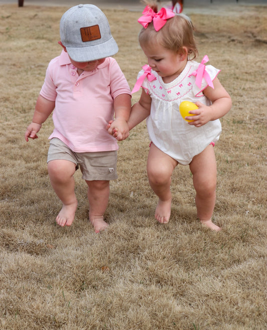 Pink Short Sleeve Polo-LE